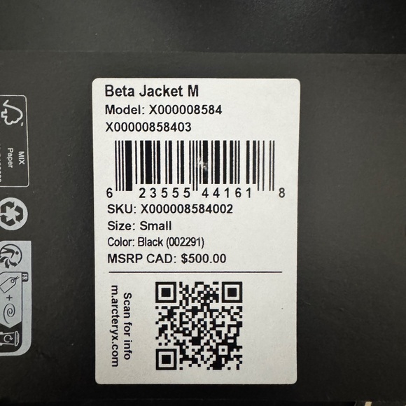 Arc’teryx BETA jacket size small - Picture 2 of 2